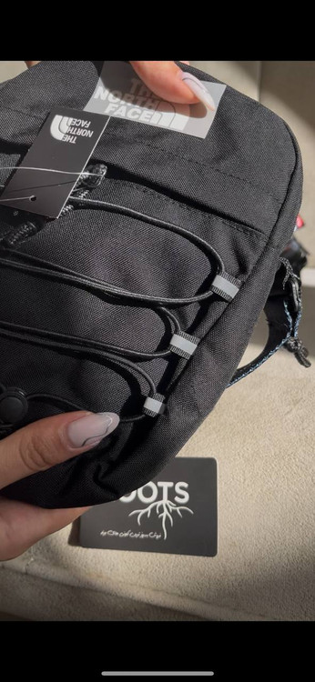 کراس بگ برزنتی THE NORTHFACE رنگ مشکی دو زیپ با بند دوشی