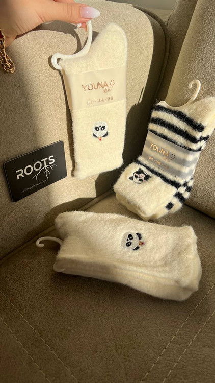 جوراب دخترانه پشمی پاندا Youna ساق بلند