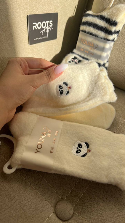 جوراب دخترانه پشمی پاندا Youna ساق بلند