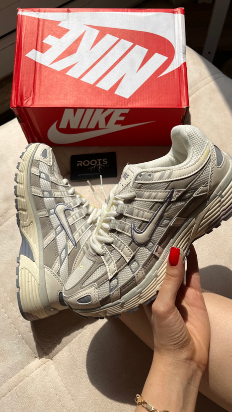 کتونی زنانه نایکی P6000 سبک و اسپرت | طوسی لیمویی